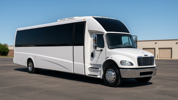 Exterior of Charter Bus Company Eau Claire's 20 Passenger Mini bus in Eau Claire