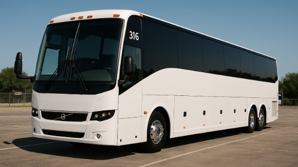 Exterior of Charter Bus Company Eau Claire's 50 Passenger Charter Bus in Eau Claire