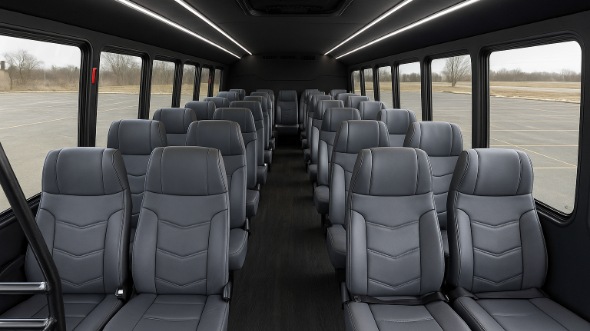 eau claire 28 passenger minibus inside