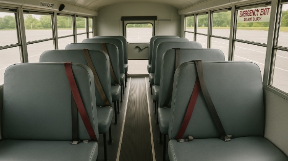 Interior of Charter Bus Company Eau Claire's School Bus in Eau Claire